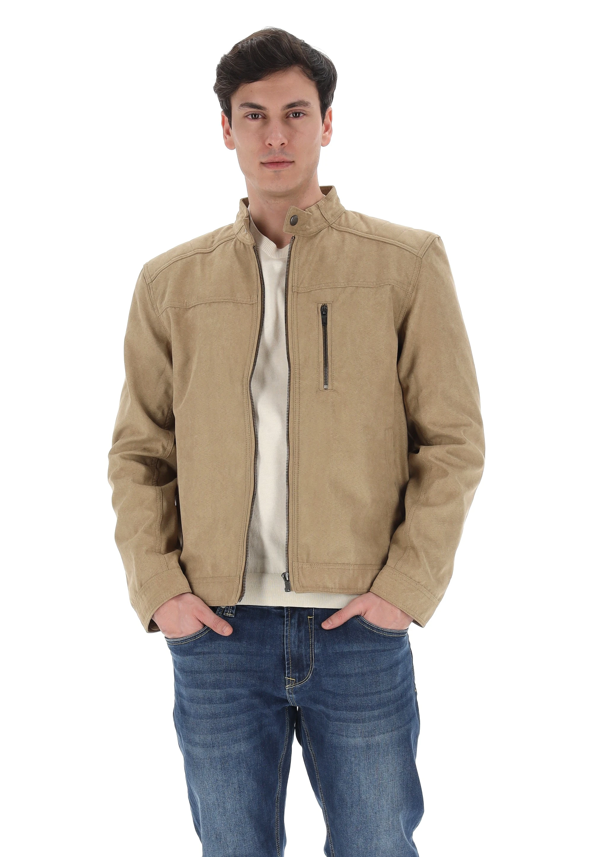 Giacca in suede Blend uomo art.20717901 tinta unita